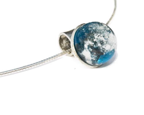 Hanger top bolletje mini met onder schotel S Aqua